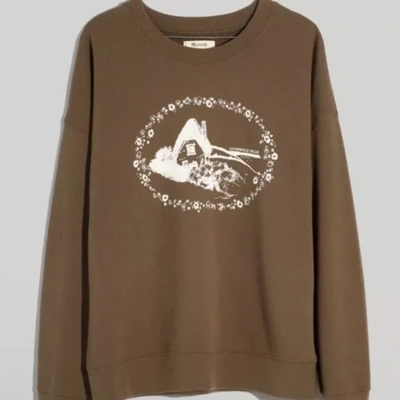 Madewell Resourced Cotton French Terry COTSWOLDS HILLS sweatshirt Jumper XXL - Picture 5 of 13